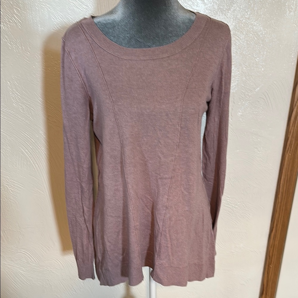 Shrinking Violet Purple Fitted Long Sleeve Blouse
